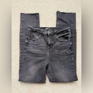 Zara Gray Washed Mini flare Raw Hem